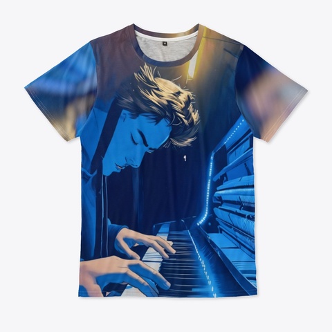 Peter Buka Tie Dye T Shirt Denim Blue T-Shirt Front