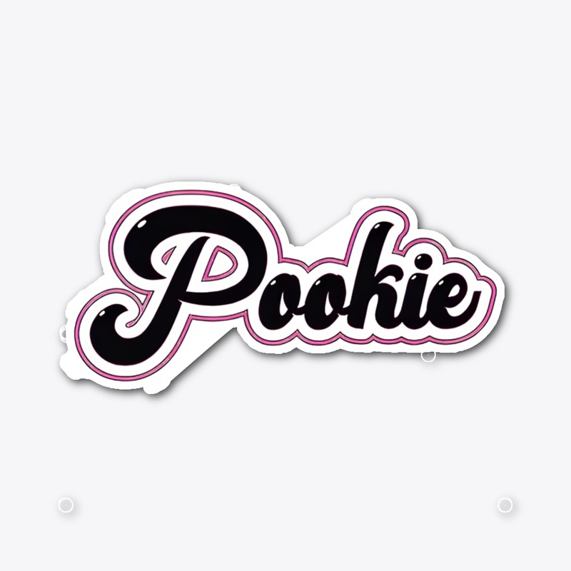 pookie text designed clothing
