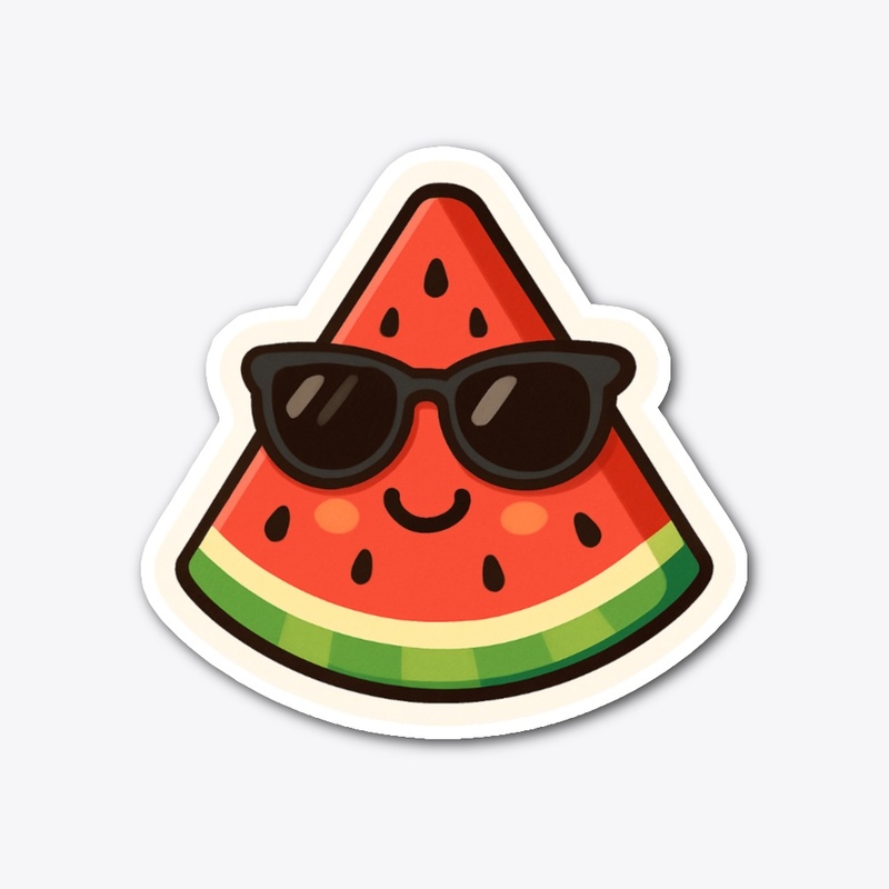 Cool Watermelon Summer Sticker