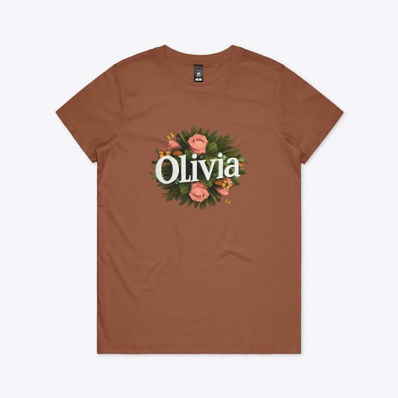 OLIVIA Flower Leaves Butterfly