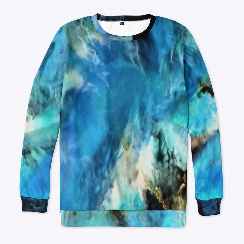 Blue  and Gold Resin