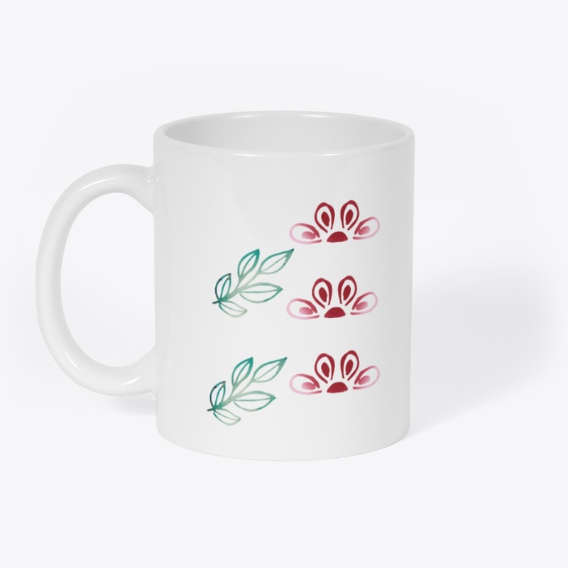 Floral line art design.