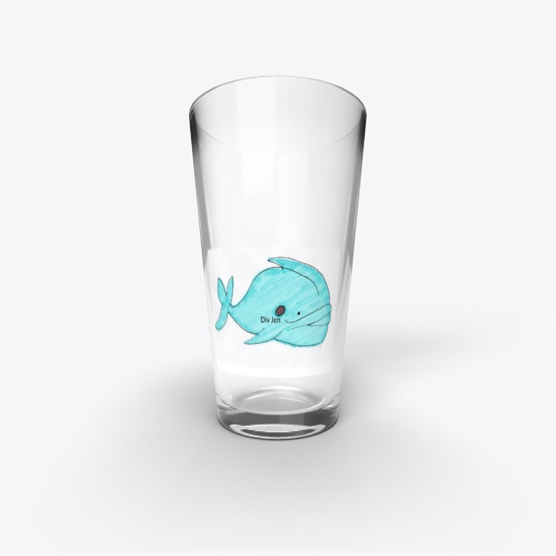 Div Jen Pint Glass