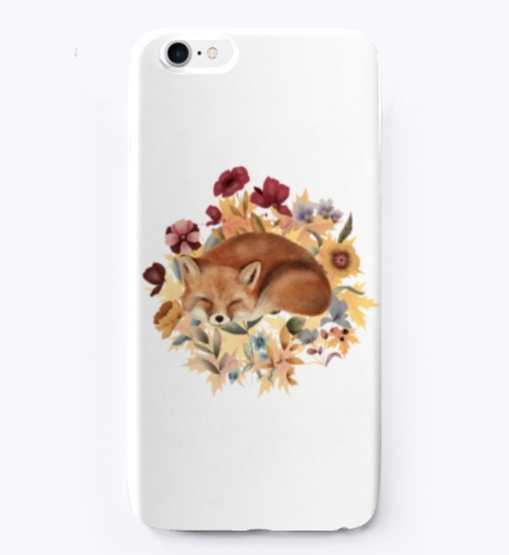 Cute Sleeping Fox With Autumn Vibe