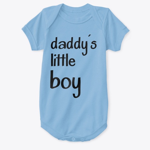 Daddy's Little Boy Baby Onesie Light Blue T-Shirt Front