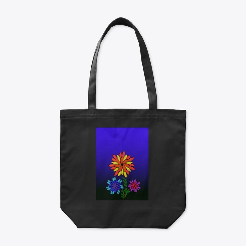 Multi colored flower in a night backdrop