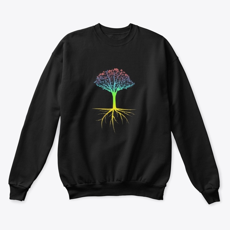 Rainbow Tree with Roots Design