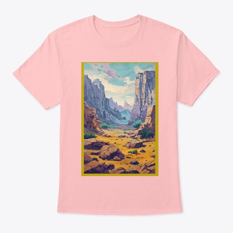 Abstract desert landscape with cactus