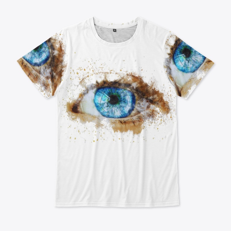 Sapphire Gaze: The Blue-Eyed Beauty" 