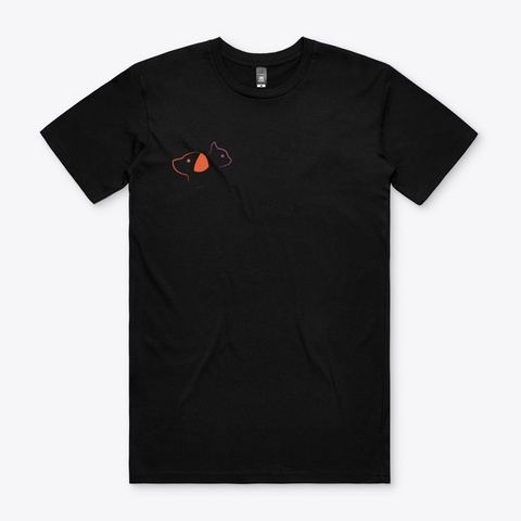 Cat And Dog Pet Lover Black Kaos Front