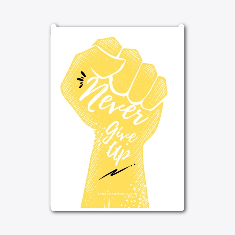 NEVER GIVE UP - YELLOW