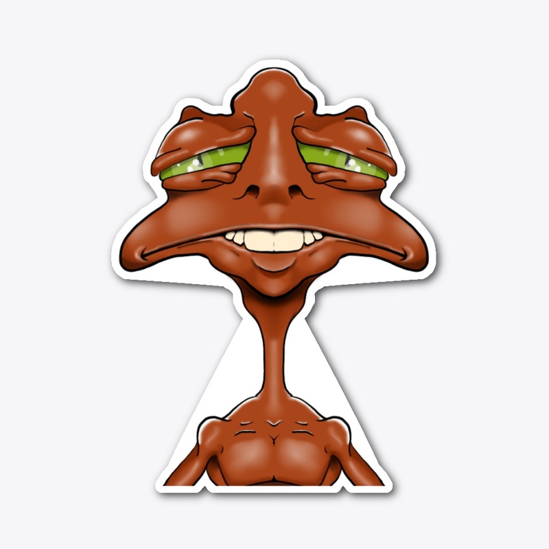 ORANGE SMILING ALIEN 