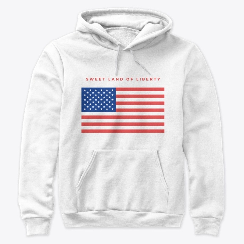 US Flag Design Premium Pullover Hoodie