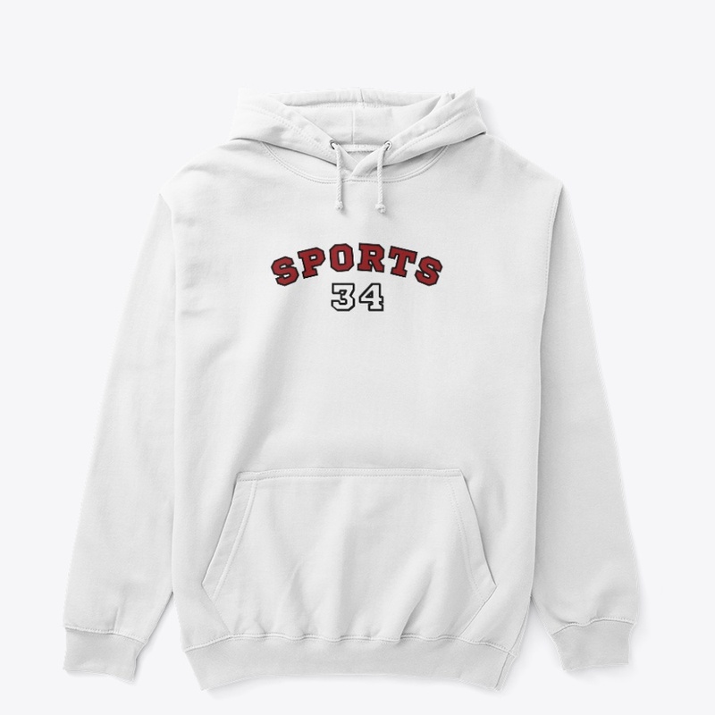 Sports slogan with the number 34, custom
