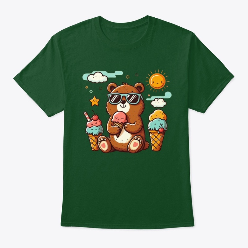 bear crew neck t shirt