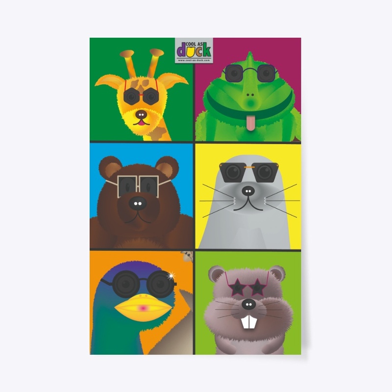 Cool As Duck Animals Poster