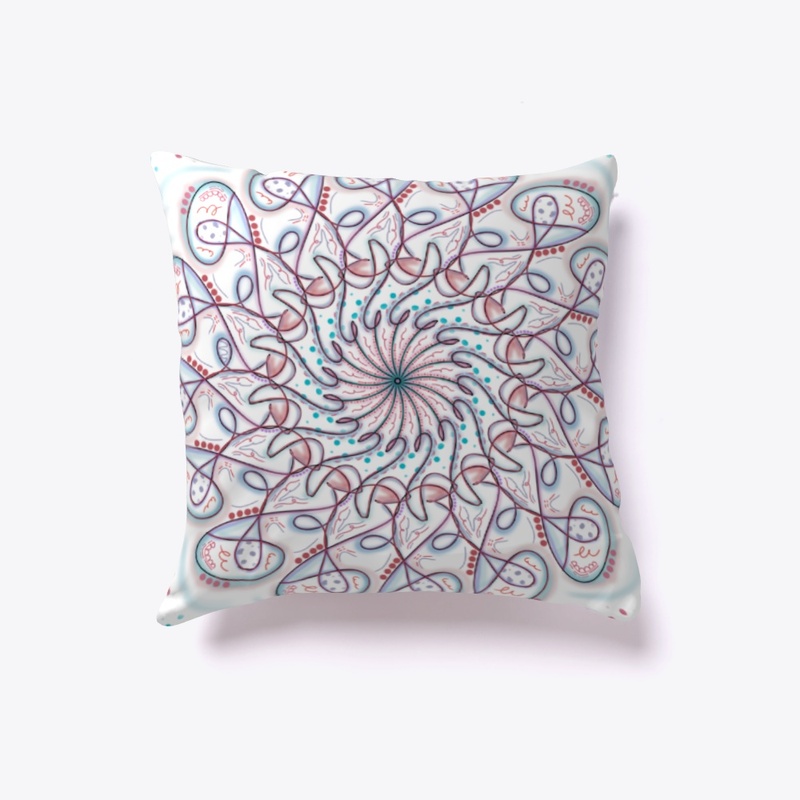Hectic design filled pillow