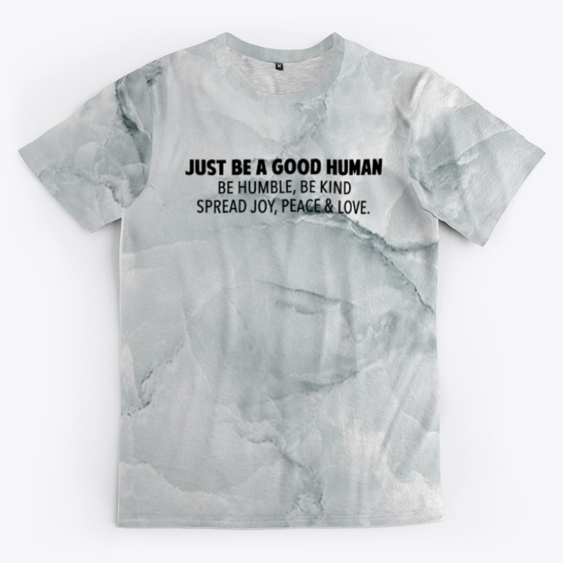GREY MARBLE GOOD HUMAN | BLACK LOGO