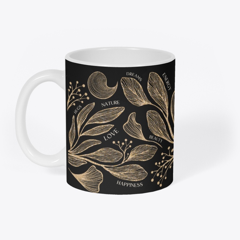 golden print design pillow