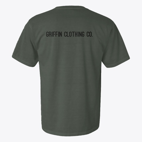 Gcc Heavy Weight T Shirt  Moss Green T-Shirt Back
