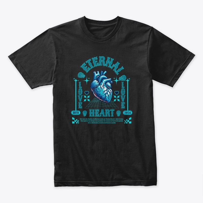 Eternal Heart Typography Lettering Merch