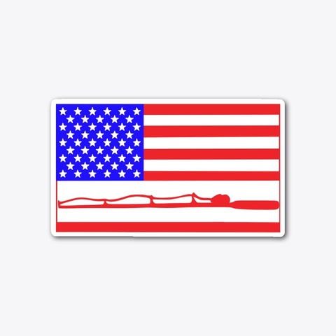 Baitcaster American Flag Standard T-Shirt Front
