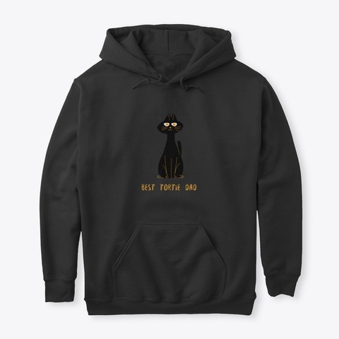 Tortie Cat Dad Black T-Shirt Front