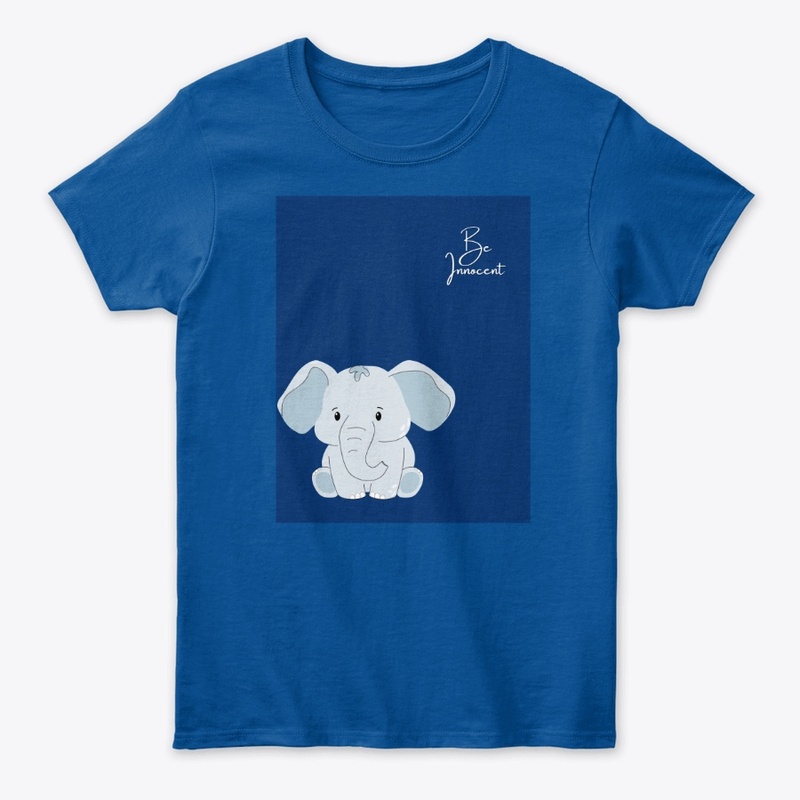 Cute Blue Elephant T-shirt,"Be Innocent"