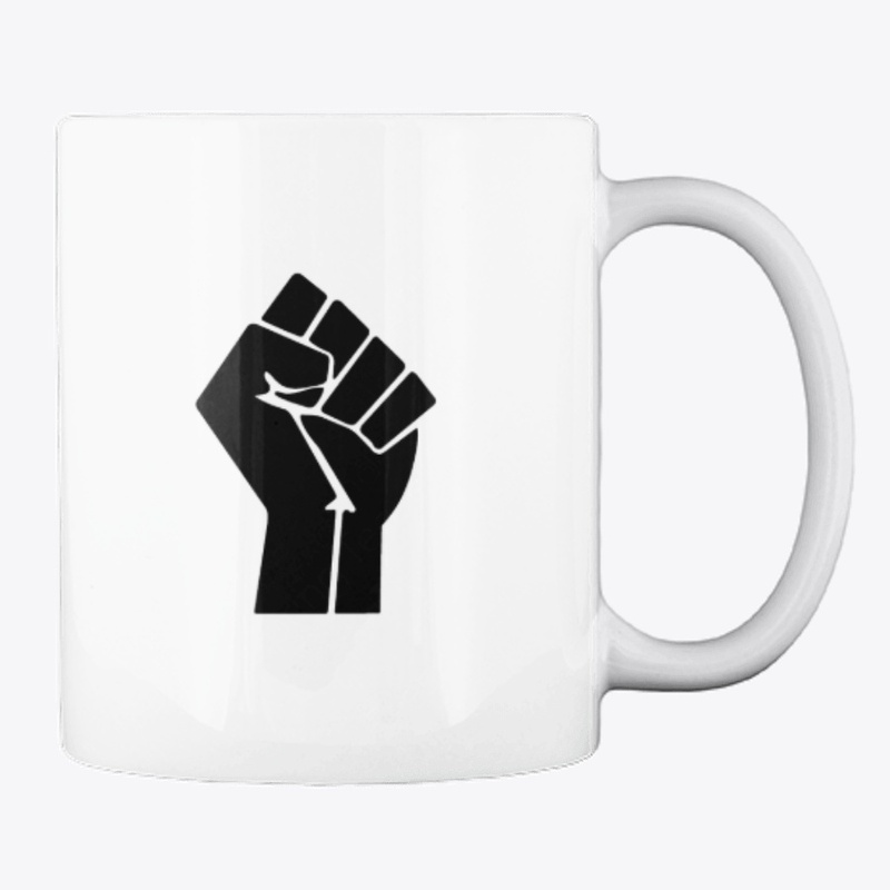 Raised fist mug