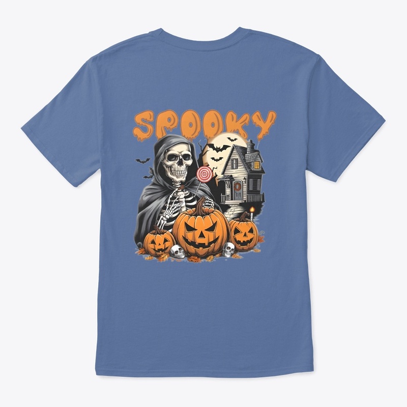 Smiling Skull Pumpkin – Halloween Art