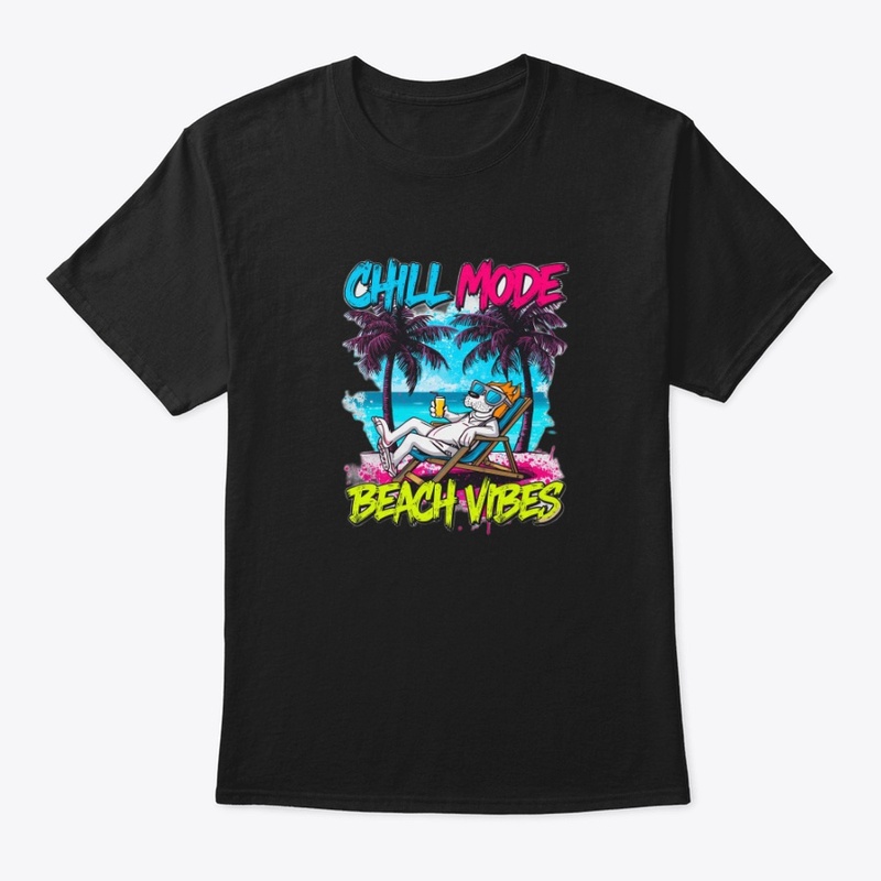 Chill Mode Dog T-Shirt | Beach Vibes