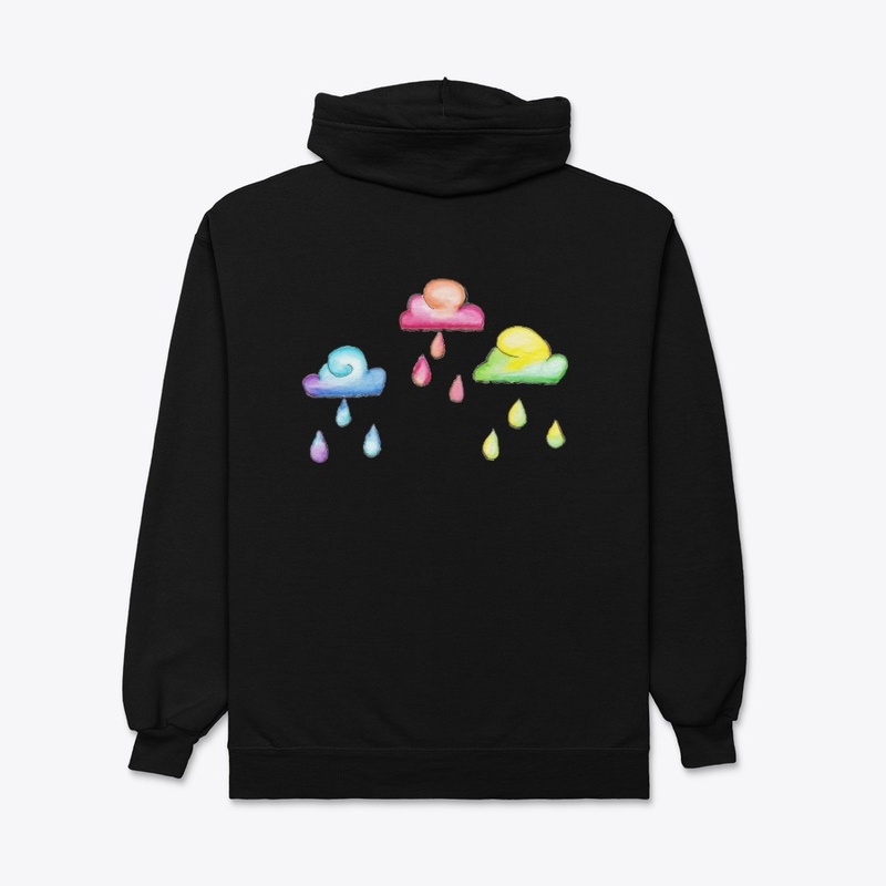 Watercolor Rainbow Clouds
