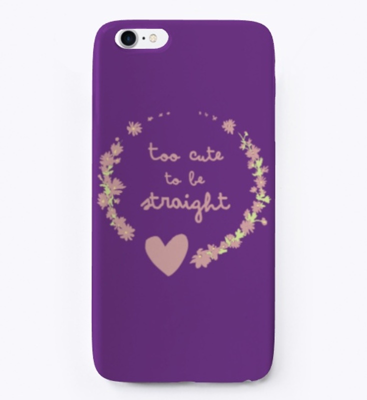 Too Cute To Be Straight Logo Shirt