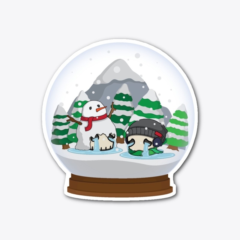 Lonely Snowglobe Hours Sticker