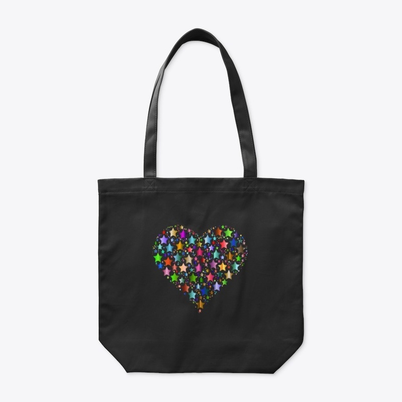 colorful stars heart shape