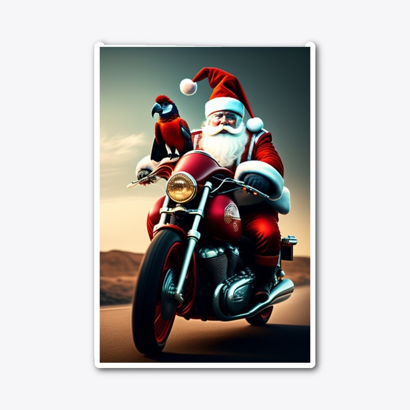 santa on bike 