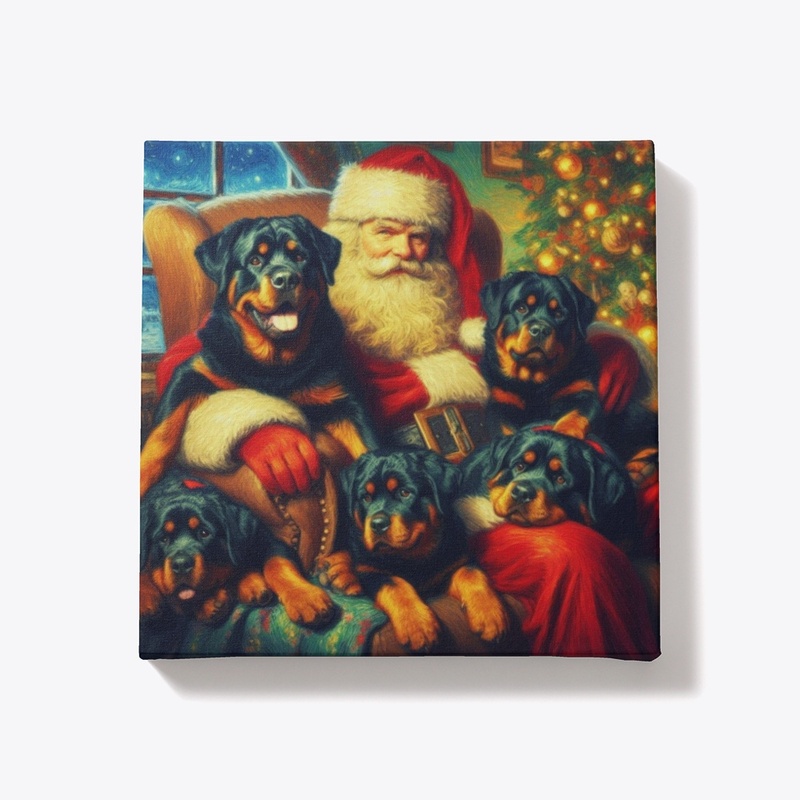 Rottweilers With Santa