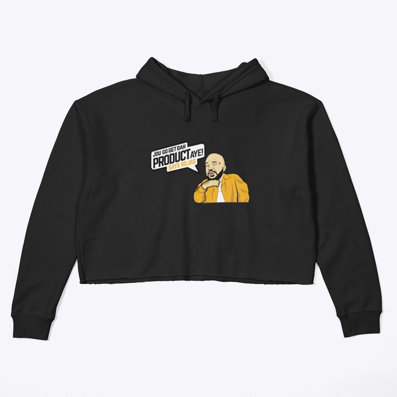 ROJAS GET DAH PRODUCT CROP TOP HOODIE