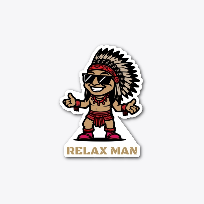 relax man cartoon 