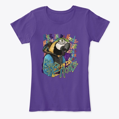 Bird In Da Hoodz Purple T-Shirt Front