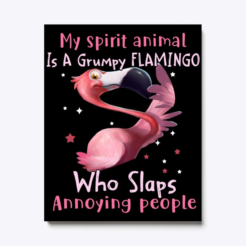 My spirit animal is a grumpy flamingo