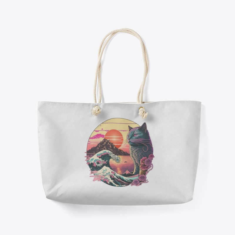 The Great Wave with Cat 