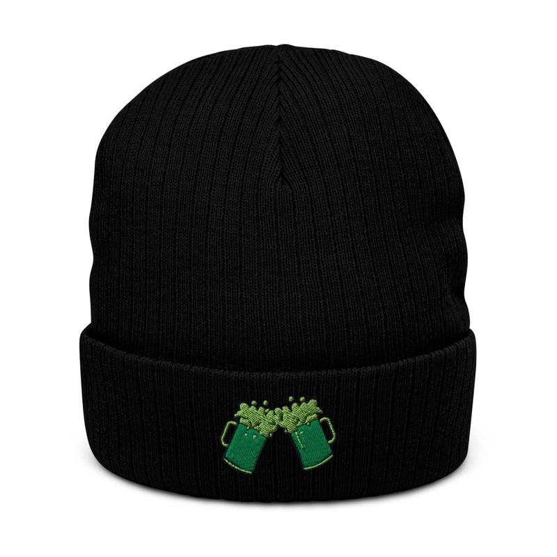 Embroidered Green Beers Beanie