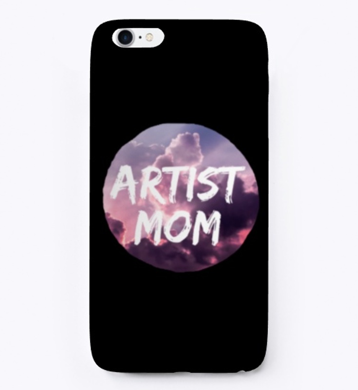 Artist Mom in Circular Sky Background