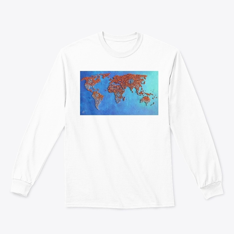 World  Map in Paper quilling design