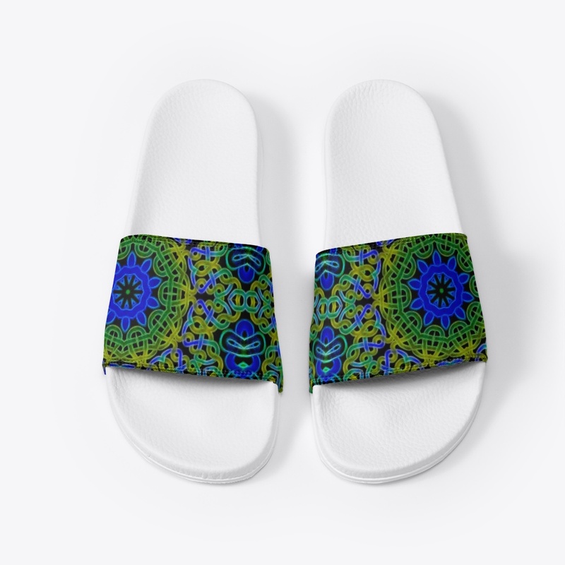 Blue Green Celtic Kaleidoscope Pattern