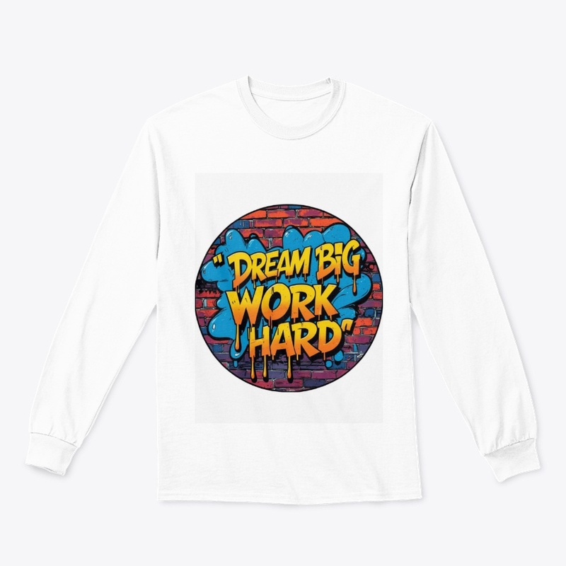 "DREAMBIG WORK HARD Typography T-Shirt