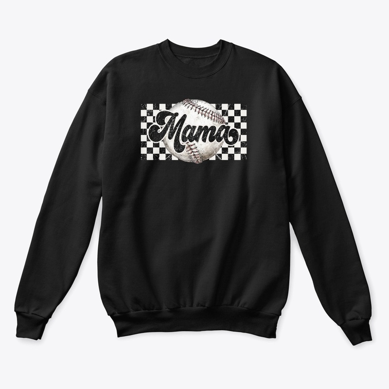 Checkered Baseball Mama