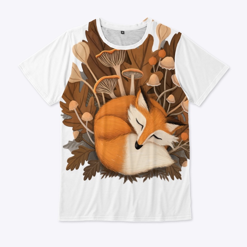 sleeping fox women t-shirt