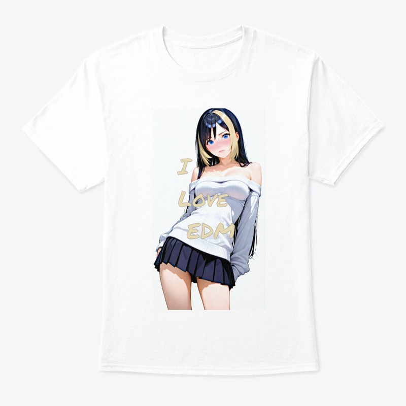 I Love EDM Anime Girl